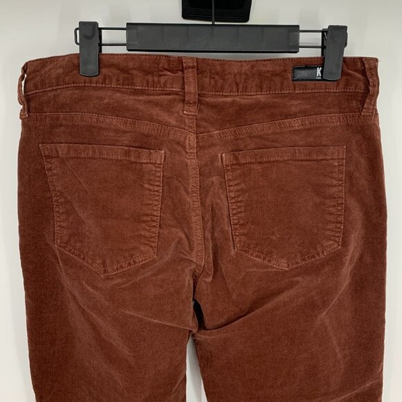 Kut from the Kloth Pants Diana Skinny Corduroy Brown Relaxed Fit - Picture 7 of 10